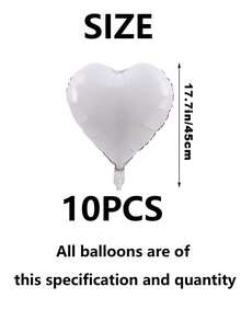 MECRLA 10 个 12 种颜色 17.7 英寸心形气球、背景墙装饰气球、情人节礼物气球、婚礼、求婚装饰气球、铝箔心形气球、礼品气球、室内外摄影气球、爱情气球、惊喜气球、周年纪念气球