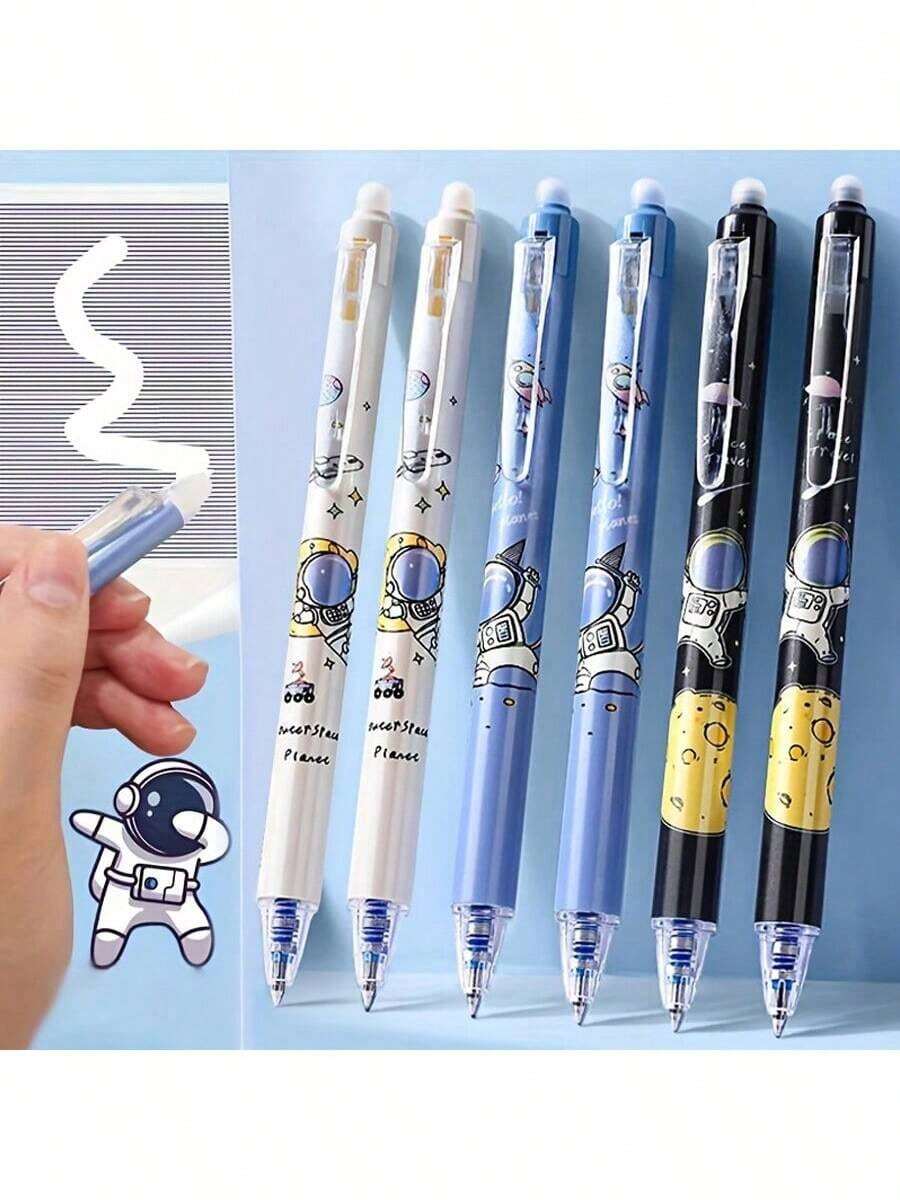 12 支宇航员可擦凝胶笔，0.5 毫米可擦滚珠笔，学校和办公用品，用于学校用品，返校 - 藍色 - 查看 1