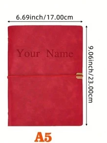 Custom Name Notebooks, Personalized Leather Journal For Office Staff Businessman Students College Graduation, 2025 Grade Back To School Teacher's Day Gifts For Her/Him With Laser Name Customization