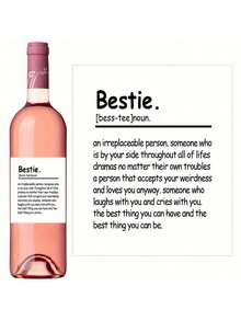 Funny Happy Birthday Bottle Label, Wine Labels Self-Adhesive For Wine, Suitable For Men And Woman, Bestie Sister Friendship Gift For Women Lady, Birthday Gift Wine Bottle Stickers For Friends, Cheap Stuff, Weird Stuff, Cute Aesthetic Stuff, Cool Gadgets, Unusual Items - Multicolor - View 2