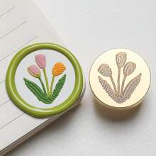 1 Pc, Knitted Series Wax Sealing Stamp Head, Suitable For Envelope Letter Paper/Wedding Invitation Letter/DIY Craft Stamp Decoration/Gift Decoration/Various Holiday Gifts,For School Supplies,Back To School
