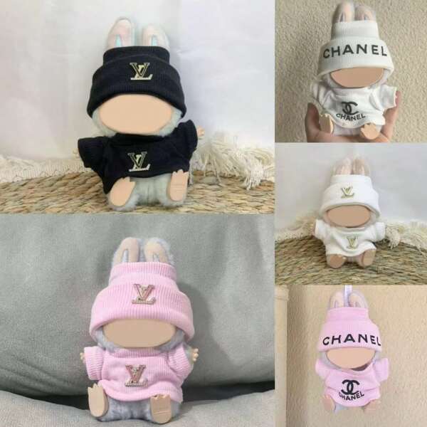 LABUBU 1st & 2nd Generation Blind Box Outfit, 17cm Doll Clothes Replacements, New Baseball Jersey Suit Set For LABUBU Plush Doll