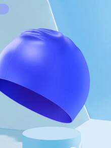 1pc Unisex High Elasticity Silicone Swim Cap, Waterproof Swimming Training Equipment, Competitive Swimming Cap - Multicolor - View 21