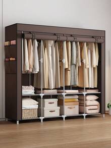 Freestanding Clothing Closet, Reinforced Steel Frame For Bedroom, Rental, Dorm, Storage Cabinet Armoire Wardrobe Rack