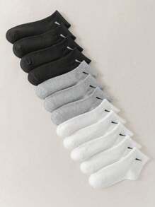 6/8/10/12 par damskich krótkich skarpetek, wielokolorowe, czarno-białe, szare, swobodne, dojazdowe, uniwersalne, skarpetki do połowy łydki, skarpetki dla par, rajstopy Y2K Outdoor Ins Party Goth Back To School, miękkie, wygodne, oddychające, zachwycające