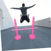 1 Set Portable Inflatable Adult Limbo Game Set - Low Design Pole, Fun And Limbo Stick Suitable For Family Holidays, Parties, Interactive Outdoor Activities And Beach Entertainment, Outdoor And Indoor Game Props