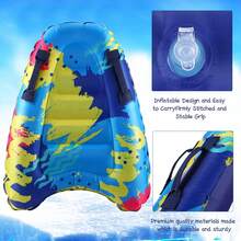 Aufblasbare Surf-Bodyboards mit Griffen, Strand-Schwimmbretter, leicht und tragbar, Wassersport-Bodyboard für Erwachsene, Sommer-Strand-Surfen, Schwimmen, 5 Stile, Strand-Essentials, Strand-Accessoires