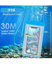 1 件通用防水手机袋，防水手机壳，适用于 14、13、12、11Pro Max、XS Plus，以及 Galaxy S22、S23 等 7.0 英寸及以下手机，3D 手机防水袋，兼容 5/3/2/1 等手机型号，适合游泳、潜水、漂流等水上运动，手机壳，钱包，适合户外运动、暑假、海滩旅行、度假村泳池