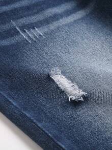 Fashion Design Straight-Leg Jeans Teen Boy - Medium Wash - View 7