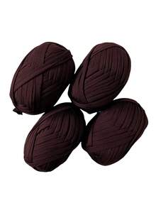 4 Rolls X 100g Polyester Crochet/Weaving Yarn, Total 30m Length - Ideal For DIY Projects Such As T-Shirts, Slippers, Baskets, Fabric Strips, Handmade Bags, Toys, Shoes, Carpets, Storage Baskets And More - Multicolor - View 36