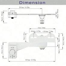 Bidet-Aufsatz für Toilette - Ultra-schlanker selbstreinigender Kaltwasser-Sprühbidet für vorhandene Toilettensitze mit Dual-Düse für Damen- und Hinterwäsche, das beste Weihnachtsgeschenk, schwarz, silber