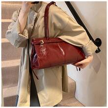 2025 New Ladies Bag, High-End Commuter Casual All-Purpose Tote Bag, Retro Oil Wax Leather Handheld Side Bag Multi-Purpose Commuter Large Capacity Genuine Leather Gyoza Bag Women's Crossbody Bag Shoulder Bag Yukata Bag Travel Bag Pouch Shoulder Bag Storage Key Case Travel Convenient Goods Tote Bag Ladies - 咖色 - 查看 6
