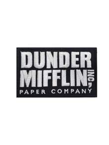 1PC NBC The Office Dunder Mifflin Paper Company Box Logo Embroidered Iron On Patch - Multicolor - View 7