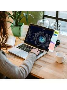 1 Pc/2 Pcs Message Board Sticky Note Board Computer Side Sticky Note Message Board Memo Office Desktop Screen Bezel Monitor Side Transparent Edge Clip - Multicolor - View 2