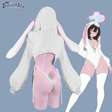 Cosplay Sexy Bunny Outfit Cosplay Lingerie For Women Animal Costumes Bunny Bodysuit - 白色 - 查看 3