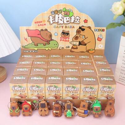 CapyBara Blind Box, Cartoon Keychain, Cute CapyBara Accessories, With The Same Probability Of Obtaining Each Style