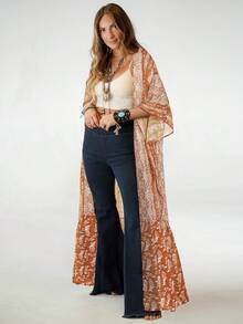 Women's Printed Kimono Cardigan Casual Vovation Beach Outfits