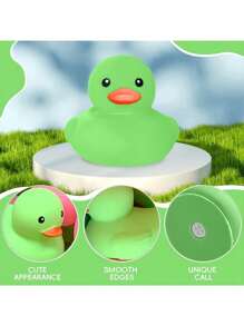 10/30PCS彩色橡皮鸭，浴室淋浴玩具，夏日沙滩和生日派对泳池玩具，派对装饰礼物，可爱有趣的PVC塑料泳池漂浮减压戏水玩具，适合所有季节的派对小礼物。（颜色随机） - 彩色 - 查看 4