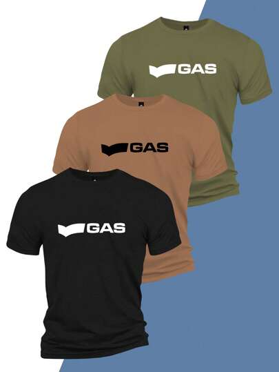 3 قطع من طقم الرياضة الكاجوال للرجال، مريح وقابل للتنفس، تي شيرت بياقة طاقم وأكمام قصيرة مطبوع عليه رسومات حرفية شخصية، مصنوع من خليط البوليستر والسبانديكس، قابل للغسل في الغسالة، ناعم وخفيف الوزن، مناسب للاستخدام اليومي الصيفي للرجال - مثالي للأنشطة الخارجية والسفر والاسترخاء، هدية مثالية للزوج أو الحبيب