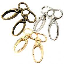 10/20/30个椭圆形龙虾扣旋转触发式弹簧钩，适用于钥匙链、皮革工艺品、挂绳 - 均碼 - 查看 1