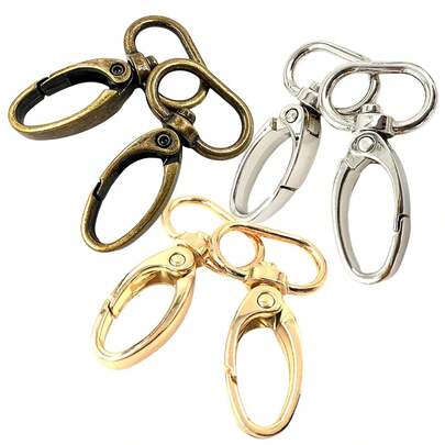 10/20/30个椭圆形龙虾扣旋转触发式弹簧钩，适用于钥匙链、皮革工艺品、挂绳