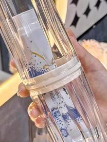 1件透明便携式浴室漱口杯，多功能牙刷、牙膏、梳子、口红、剃须刀收纳盒，高端防尘浴室储物罐，户外旅行洗漱用品收纳盒，校园宿舍刷牙工具收纳盒 - 彩色 - 查看 8