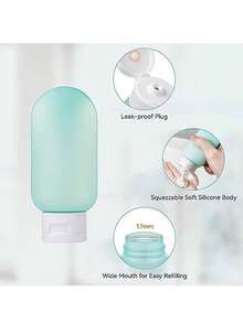 Travel Bottles For Toiletries 11 PCS Leak Proof, Refillable Squeezable Liquid Empty Containers Travel Containers With Bag - Multicolor - View 4