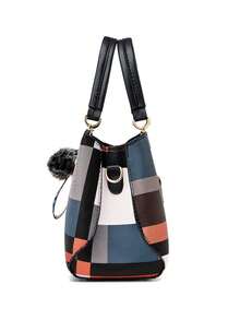 New Women's Handbag, Plaid Classic Elegant Generous Fashion Durable Convenient Carry Out Versatile Four Seasons Match High-End Casual Large Capacity Shoulder Tote Bag, Suitable For Travel, Shopping, Valentine's Day Gift - Multicolor - View 2