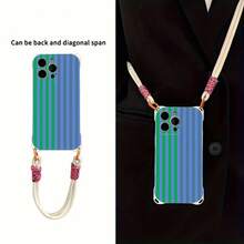 Funda para teléfono móvil 1PC con correa cruzada, protección anticaídas en las cuatro esquinas, compatible con las series 12, 13, 14, 15 y 16 Pro Plus. - Blanco - Ver 5