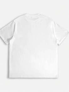 1 Piece Women's Casual Short Sleeve T-Shirt - Purple Floral Print, White And Pink, Loose Round Neck, Machine Washable Lightweight Top, Suitable For All Seasons, Summer Clothing And Casual Wear, Women's T-Shirt, Daily Wear, Fashion Design, Easy To Care For, Printed Shirt, Fashion Enthusiast