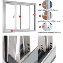 SelfAdhesive Pile Weather Stripping Seal For Sliding Windows And Door Frames 16.5ft X 11 32 Inch Grey - Gray - View 9