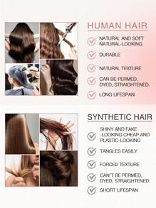 优雅的 6 英寸真人发圈 - 柔软、蓬松、耐用的弹性发髻,适合女性,多种颜色可供选择 - 彩色 - 查看 8