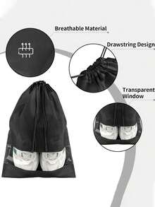 Drawstring Shoe Bag, Travel Storage Bag, Drawstring Closure, Portable Waterproof Shoe Bag, Multi-Functional Storage Bag, Shoe Organizer Bag, Waterproof Beach Bag, Unisex, Travel Essentials, Back To School