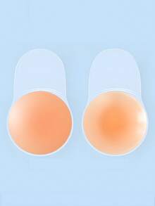 2 Stücke/Packung (10cm/3,93 Zoll) Damen Silikon Brust-Lift BH, Nippel Abdeckungen für trägerlose BHs, BH-Pads für Partykleider und Abendkleider, hebt und schiebt den Busen hoch, verbessert das Dekolleté - Verschiedenfarbig - Übersicht 2