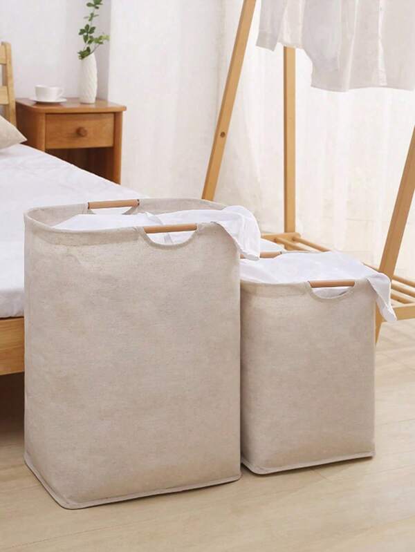 1pc Foldable Large Dirty Clothes Basket, Waterproof Laundry Storage Bag, Toy Organizer Basket For Home Use