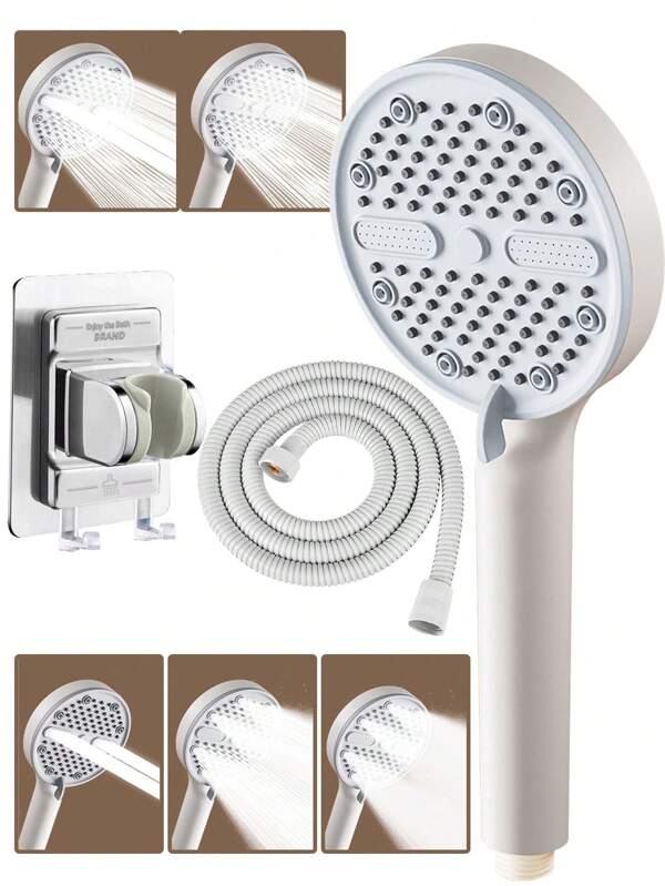 Shower Head With Hose, High Pressure 5 Mode Shower Head Replacement, Shower Head For RV/Campers, Travel Trailer, Motorhome For Water Saving, Shower Head Holder And Hose