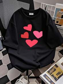 180g Pure Cotton Jaydes T Shirt Roticism Album For Fans Couples Matching Heart's Evvls Yen Underground Rap Comfortable For Women Casual Top For Everyday Wear Stretched Designer Clothes Homme Versatile Stylish Fashion Streetwear Soft Print Round Neck Short Sleeve Summer Breathable Slightly Graphic Unisex - 黑色 - 查看 3