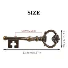 Antique 2pcs Zinc Alloy Cabinet Handles With 2.28" Hole Spacing - Vintage Metal Drawer Pulls For Home Decor With Keyhole - Multicolor - View 6