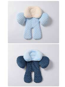 1 pieza Almohadilla para cochecito de bebé, cojín de asiento con lunares de felpa para todas las estaciones, accesorio para cochecito, ayuda para caminar y colchoneta para dormir para el carrito de bebé - Multicolor - Ver 9