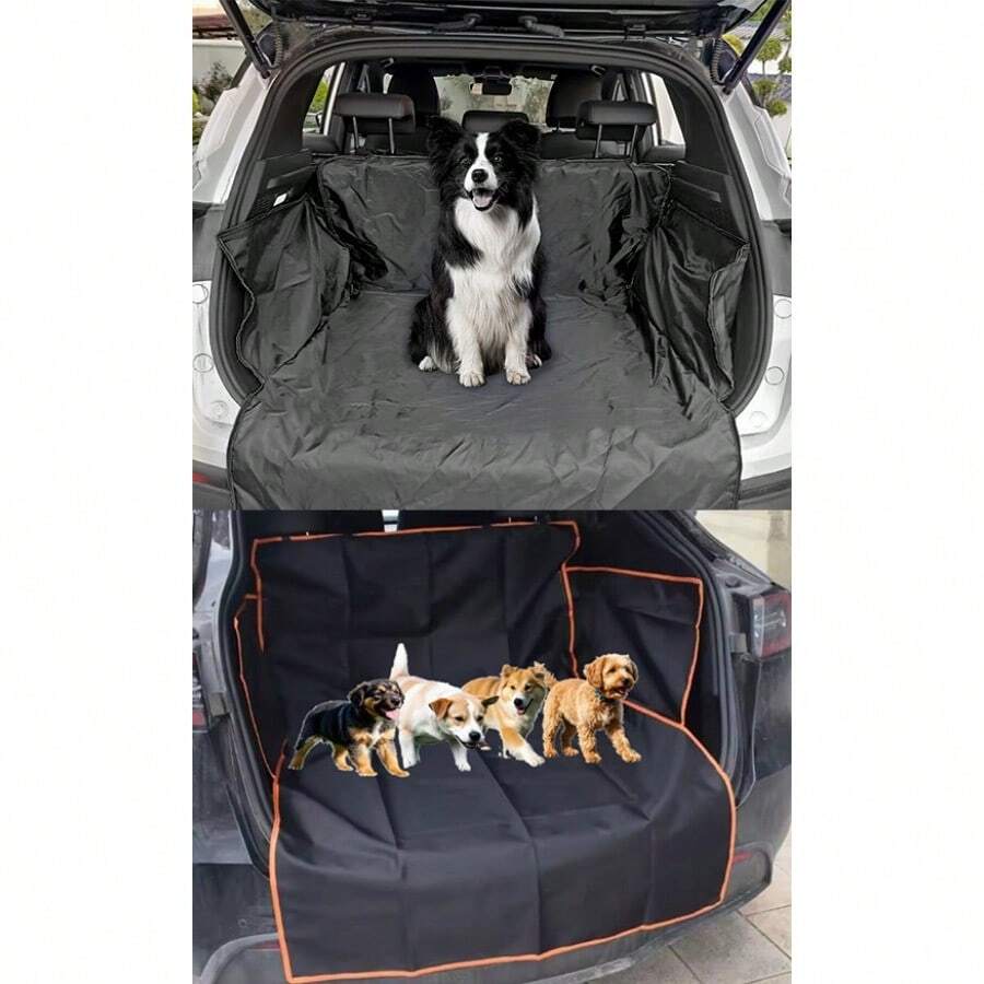 1 件全天候防水汽车后备箱垫、宠物友好型汽车座椅套、耐用的狗专用汽车货舱衬垫 - 适用于轿车、SUV 和卡车