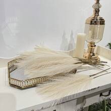 Paquete de 15 piezas o 6 piezas de Hierba de Pampa falsa, flores artificiales esponjosas de estilo Boho para decoración de florero, estilo Ins, decoración moderna del hogar, decoración de boda