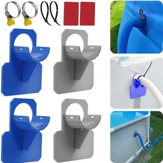 Swimming Pool Pipe Fixing Holder Support For Intex Above Ground Pool 30-38mm Hose Outlet Mount Bracket With Cable Tie Clamp
