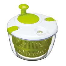 1 件，多功能手动沙拉脱水器和蔬菜水果干燥器 - ABS 滤锅篮沥水器，绿色厨房用具，高效备餐，节省时间和能源，紧凑设计 | 食品材料，蔬菜脱水器