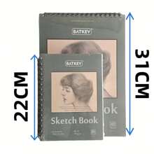 1 دفتر رسم عالي الجودة بورق رسم مربوط بحلزون، 100 ورقة (68 رطل/100 جم/م²)، دفتر رسم فني خالي من الحمض للطلاب والبالغين والمبتدئين والفنانين. مثالي للرسم اليومي والتخطيط والتخطيط، مناسب للبالغين والمراهقين. يشمل 4/6 يدوي، شاحن أقلام رصاص على شكل كرة قدم من الفولاذ المقاوم للصدأ.