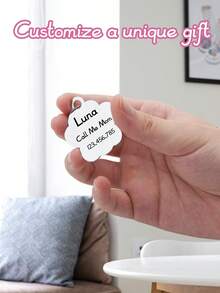 Ayotu Personalized Pet Dog ID Tags, Custom Pet Cat Name Tags, Custom Engraved Dog Name Tags, Cat ID Tags, Alloy Pendant Dog Collars, Cat Collars, Perfect Gift For Pets, Decorative, Engraved, Stylish, Colorful, Vintage, Cute, Simple, Adorable, Custom, Unique, Customized, Personalized Pets, Suitable For Anniversary, Birthday Gifts,Christmas Gift Supplies - Multicolor - View 6