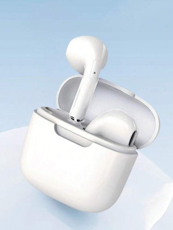 TWS Bluetooth-Ohrhörer, kabellose Ohrstöpsel, Kopfhörer mit Mikrofon, Semi-In-Ear Komfort-Design mit klaren Anrufen & 20Std. Wiedergabezeit für Pendler/Studenten, Stiel-Design Ladehülle IOS Android