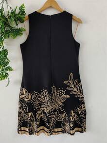 Plain  Dress With Fake - Lace Black - View 2