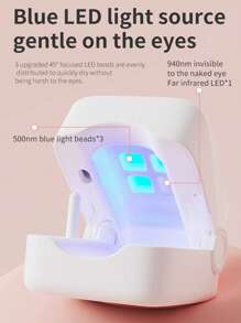 UV LED Nail Lamp, Finger Nail Cleaning Light For Toenail Repair, Highly Effective Portable Repair Light With Smart Digital Display, Small And User Friendly For Nail Use, Warm And For Daily Cleaning, 400mAh