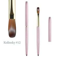 科林斯基亚克力美甲刷 #12 - 亚克力美甲刷，适用于家庭和美甲沙龙的专业美甲DIY，亚克力粉美甲刷（粉色） - 粉色 - 查看 1