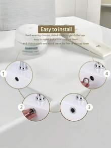 2/4pcs Plastic Bathroom Kitchen Basin Sink, Overflow Cover Ring Insert Replacement, Chrome Hole Round Drain Cap, Basin Accessory,Note That One-Size Has 4 Pcs, 1 Piece Only Has 1 Pc, And 2 Packs Only Have 2 Pieces,This Product Is Not A Universal Model. Please Confirm Whether The Product Size Is Suitable Before Purchasing